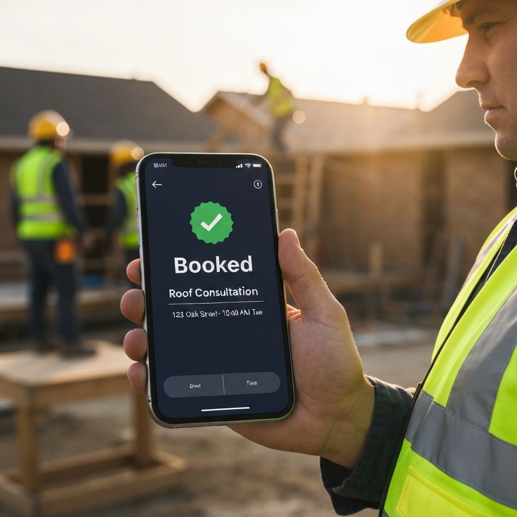 Phone screen showing a confirmed calendar appointment